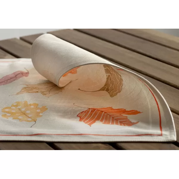 imageMaison d Hermine Cloth Placemats Set of 4 100 Cotton Decorative Washable Table Place Mat Kitchen Wedding Restaurant ampamp Camping Kelim  Prairie  ThanksgivingChristmas8  Colors of Autumn
