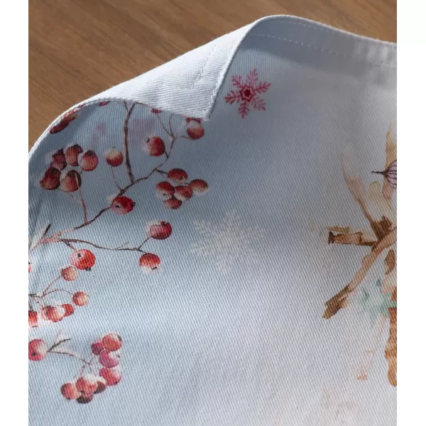 imageMaison d Hermine Cloth Placemats Set of 4 100 Cotton Decorative Washable Table Place Mat Kitchen Wedding Restaurant ampamp Camping Kelim  Prairie  ThanksgivingChristmas7  Fairytale Forest