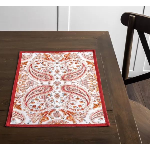 imageMaison d Hermine Cloth Placemats Set of 4 100 Cotton Decorative Washable Table Place Mat Kitchen Wedding Restaurant ampamp Camping Kelim  Prairie  ThanksgivingChristmas21  Orient