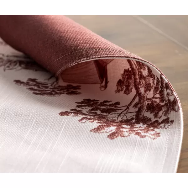 imageMaison d Hermine Cloth Placemats Set of 4 100 Cotton Decorative Washable Table Place Mat Kitchen Wedding Restaurant ampamp Camping Kelim  Prairie  ThanksgivingChristmas26  Holy Jouy  Brown