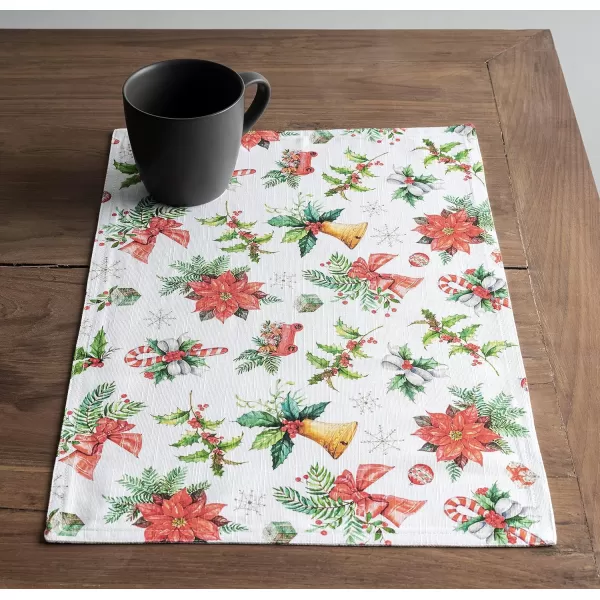 imageMaison d Hermine Cloth Placemats Set of 4 100 Cotton Decorative Washable Table Place Mat Kitchen Wedding Restaurant ampamp Camping Kelim  Prairie  ThanksgivingChristmas24  Chromo
