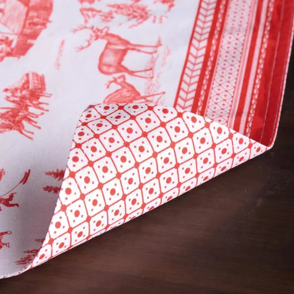 imageMaison d Hermine Cloth Placemats Set of 4 100 Cotton Decorative Washable Table Place Mat Kitchen Wedding Restaurant ampamp Camping Kelim  Prairie  ThanksgivingChristmas19  Winter Jouy