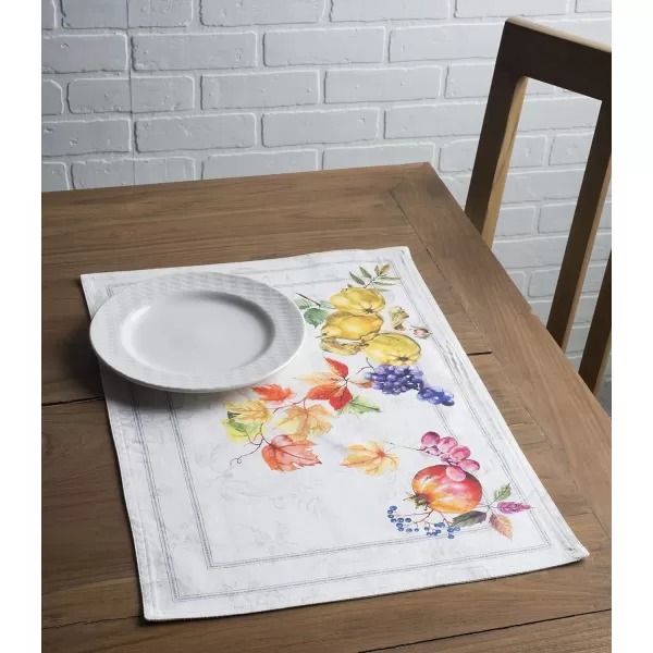 imageMaison d Hermine Cloth Placemats Set of 4 100 Cotton Decorative Washable Table Place Mat Kitchen Wedding Restaurant ampamp Camping Kelim  Prairie  ThanksgivingChristmas23  Fruit Dhiver