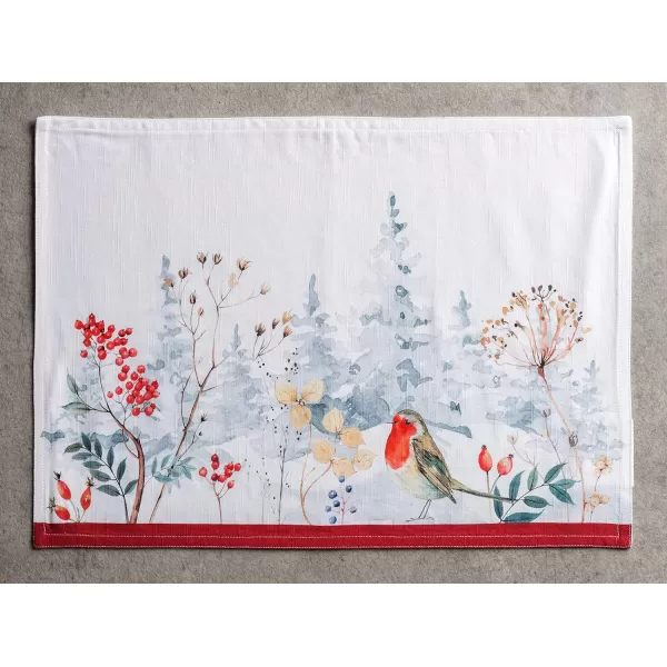 imageMaison d Hermine Cloth Placemats Set of 4 100 Cotton Decorative Washable Table Place Mat Kitchen Wedding Restaurant ampamp Camping Kelim  Prairie  ThanksgivingChristmas2  Morzine