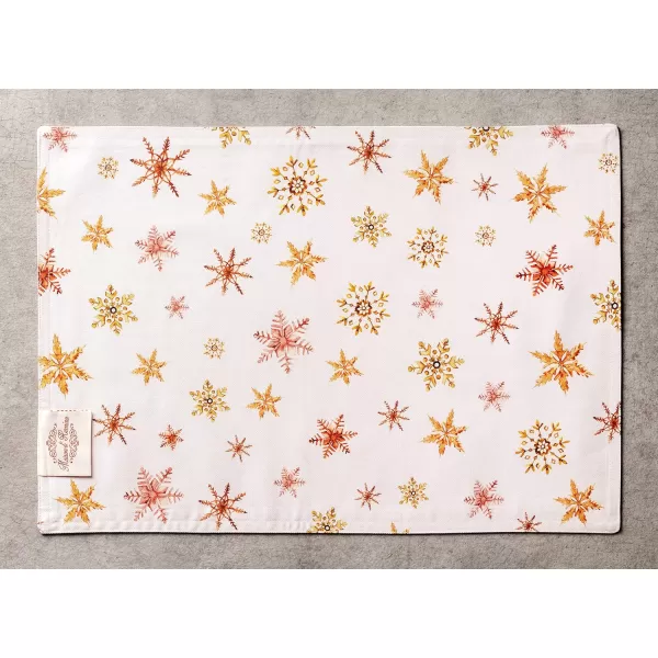 imageMaison d Hermine Cloth Placemats Set of 4 100 Cotton Decorative Washable Table Place Mat Kitchen Wedding Restaurant ampamp Camping Kelim  Prairie  ThanksgivingChristmas17  Crystal Star