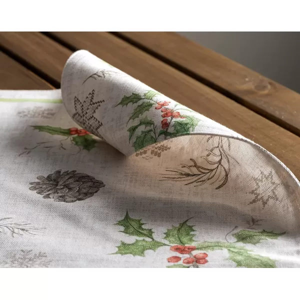 imageMaison d Hermine Cloth Placemats Set of 4 100 Cotton Decorative Washable Table Place Mat Kitchen Wedding Restaurant ampamp Camping Kelim  Prairie  ThanksgivingChristmas6  Christmas Dew