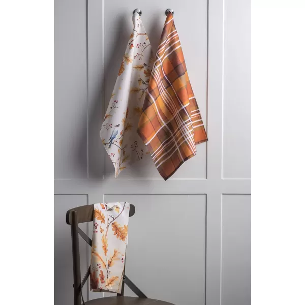 imageMaison d Hermine Kitchen Towel 100 Cotton Set of 3 Kitchentowels Tea Towels for Gifts Table Cleaning Dining Buffet Parties ampamp Wedding Use Oak Leaves  ThanksgivingChristmas