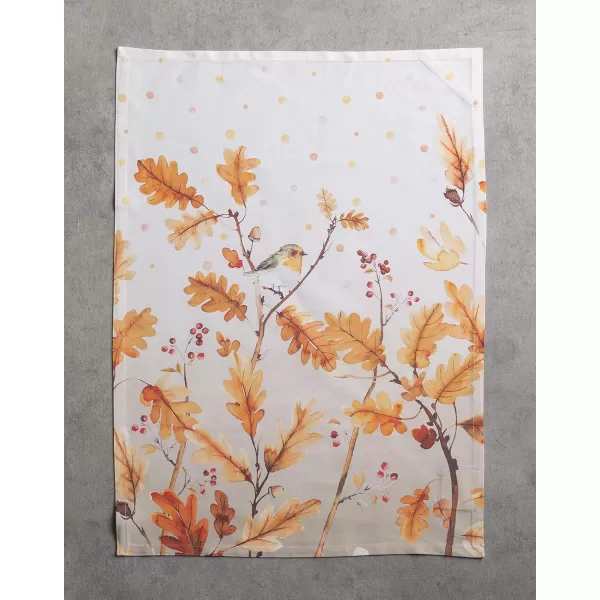 imageMaison d Hermine Kitchen Towel 100 Cotton Set of 3 Kitchentowels Tea Towels for Gifts Table Cleaning Dining Buffet Parties ampamp Wedding Use Oak Leaves  ThanksgivingChristmas