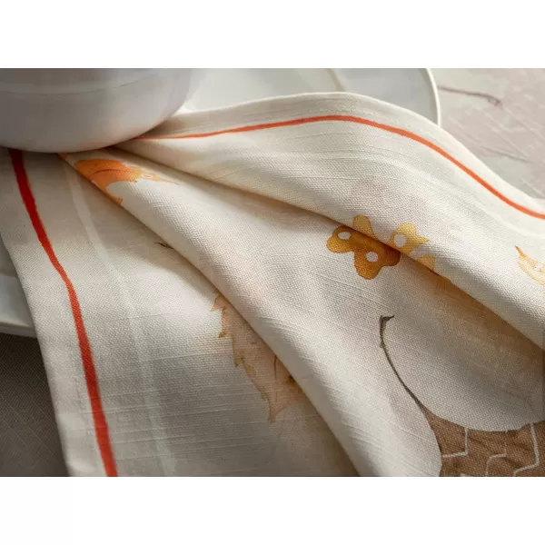 imageMaison d Hermine Napkins 100 Cotton Set of 4 Decorative Napkin Washable Cloth Napkins for Gifts Home Wedding Party ampamp Camping Whitish Shabby Chique  ThanksgivingChristmas 20x2015  Colors of Autumn