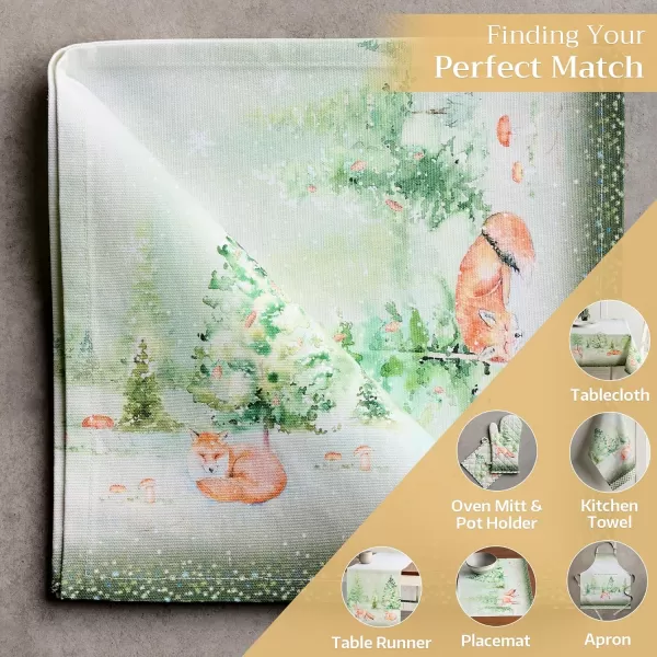 imageMaison d Hermine Napkins 100 Cotton Set of 4 Decorative Napkin Washable Cloth Napkins for Gifts Home Wedding Party ampamp Camping Whitish Shabby Chique  ThanksgivingChristmas 20x2025  Winter Mornings