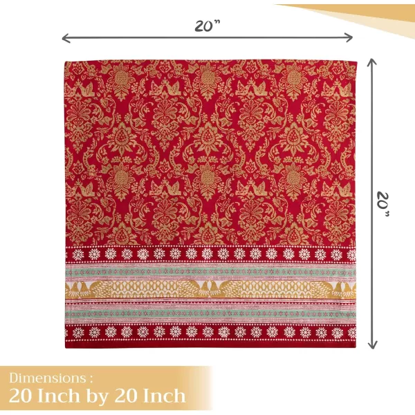imageMaison d Hermine Napkins 100 Cotton Set of 4 Decorative Napkin Washable Cloth Napkins for Gifts Home Wedding Party ampamp Camping Whitish Shabby Chique  ThanksgivingChristmas 20x2029  Sofia