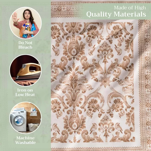 imageMaison d Hermine Napkins 100 Cotton Set of 4 Decorative Napkin Washable Cloth Napkins for Gifts Home Wedding Party ampamp Camping Whitish Shabby Chique  ThanksgivingChristmas 20x2001  Allure