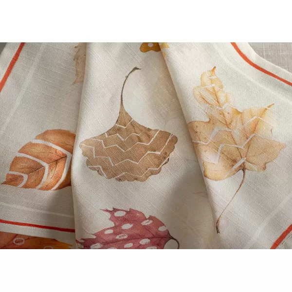 imageMaison d Hermine Napkins 100 Cotton Set of 4 Decorative Napkin Washable Cloth Napkins for Gifts Home Wedding Party ampamp Camping Whitish Shabby Chique  ThanksgivingChristmas 20x2015  Colors of Autumn