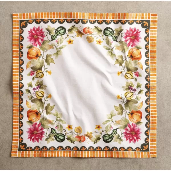 imageMaison d Hermine Napkins 100 Cotton Set of 4 Decorative Napkin Washable Cloth Napkins for Gifts Home Wedding Party ampamp Camping Whitish Shabby Chique  ThanksgivingChristmas 20x2012  Pumpkin Garden  Cloudy Cream
