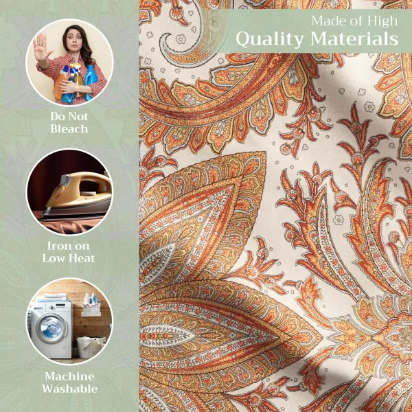 imageMaison d Hermine Napkins 100 Cotton Set of 4 Decorative Napkin Washable Cloth Napkins for Gifts Home Wedding Party ampamp Camping Whitish Shabby Chique  ThanksgivingChristmas 20x2002  Kashmir Paisley