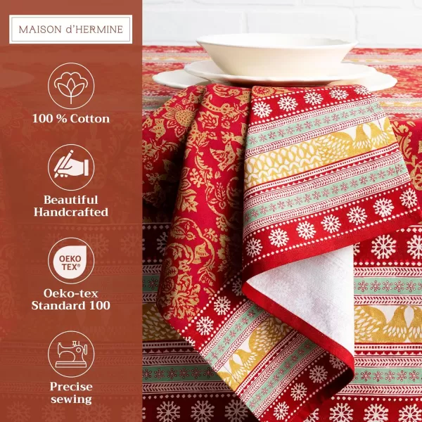imageMaison d Hermine Napkins 100 Cotton Set of 4 Decorative Napkin Washable Cloth Napkins for Gifts Home Wedding Party ampamp Camping Whitish Shabby Chique  ThanksgivingChristmas 20x2029  Sofia