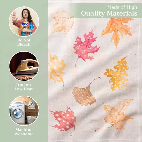 imageMaison d Hermine Napkins 100 Cotton Set of 4 Decorative Napkin Washable Cloth Napkins for Gifts Home Wedding Party ampamp Camping Whitish Shabby Chique  ThanksgivingChristmas 20x2015  Colors of Autumn