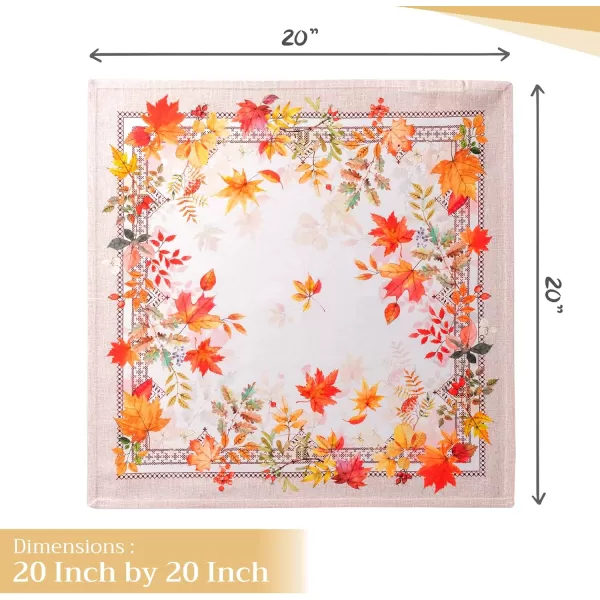 imageMaison d Hermine Napkins 100 Cotton Set of 4 Decorative Napkin Washable Cloth Napkins for Gifts Home Wedding Party ampamp Camping Whitish Shabby Chique  ThanksgivingChristmas 20x2004  Amarante