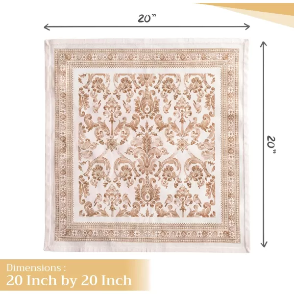 imageMaison d Hermine Napkins 100 Cotton Set of 4 Decorative Napkin Washable Cloth Napkins for Gifts Home Wedding Party ampamp Camping Whitish Shabby Chique  ThanksgivingChristmas 20x2001  Allure