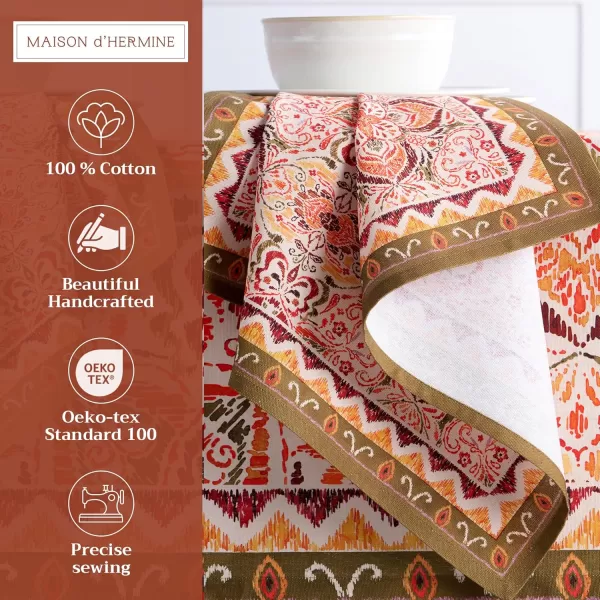 imageMaison d Hermine Napkins 100 Cotton Set of 4 Decorative Napkin Washable Cloth Napkins for Gifts Home Wedding Party ampamp Camping Whitish Shabby Chique  ThanksgivingChristmas 20x2017  Damask
