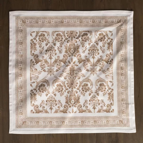 imageMaison d Hermine Napkins 100 Cotton Set of 4 Decorative Napkin Washable Cloth Napkins for Gifts Home Wedding Party ampamp Camping Whitish Shabby Chique  ThanksgivingChristmas 20x2001  Allure