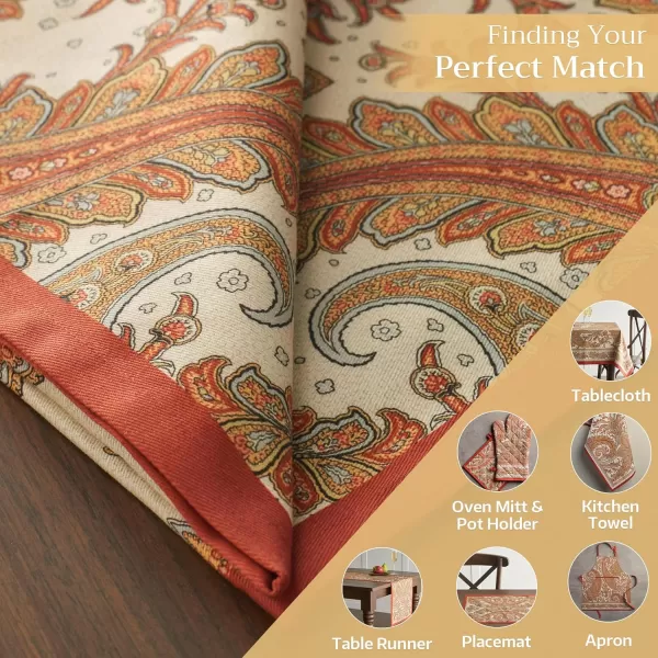 imageMaison d Hermine Napkins 100 Cotton Set of 4 Decorative Napkin Washable Cloth Napkins for Gifts Home Wedding Party ampamp Camping Whitish Shabby Chique  ThanksgivingChristmas 20x2002  Kashmir Paisley
