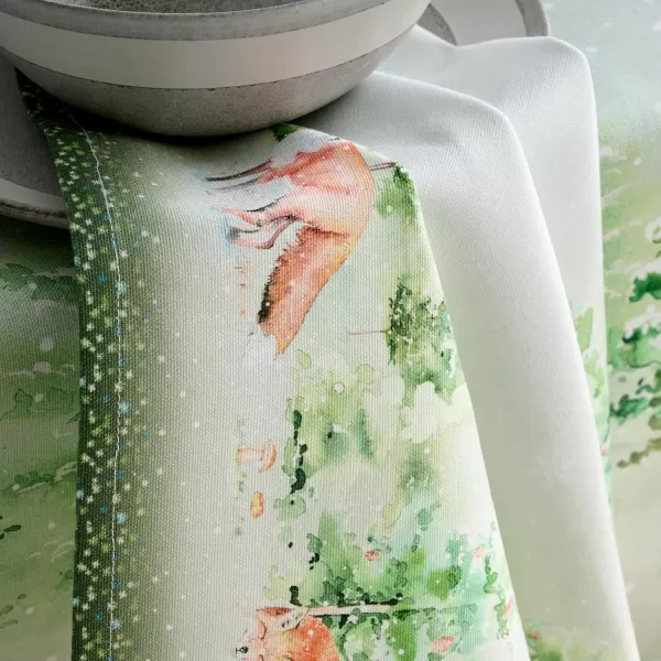 imageMaison d Hermine Napkins 100 Cotton Set of 4 Decorative Napkin Washable Cloth Napkins for Gifts Home Wedding Party ampamp Camping Whitish Shabby Chique  ThanksgivingChristmas 20x2025  Winter Mornings
