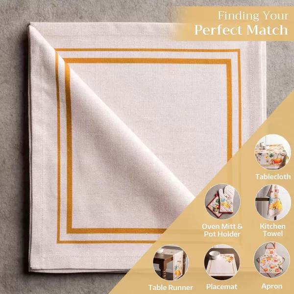 imageMaison d Hermine Napkins 100 Cotton Set of 4 Decorative Napkin Washable Cloth Napkins for Gifts Home Wedding Party ampamp Camping Whitish Shabby Chique  ThanksgivingChristmas 20x2010  Potiron