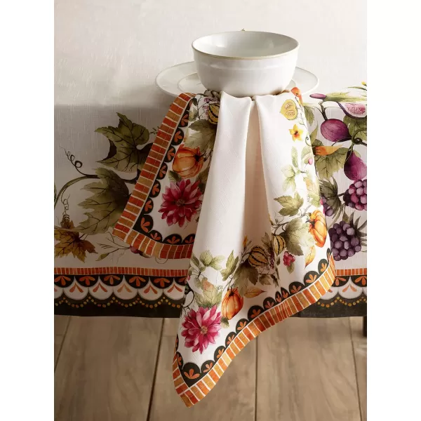 imageMaison d Hermine Napkins 100 Cotton Set of 4 Decorative Napkin Washable Cloth Napkins for Gifts Home Wedding Party ampamp Camping Whitish Shabby Chique  ThanksgivingChristmas 20x2012  Pumpkin Garden  Cloudy Cream