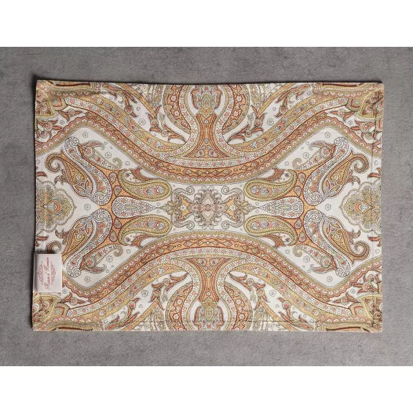 imageMaison d Hermine Placemat 100 Cotton Cloth Placemats Decorative Placemats Home Kitchen Dining Cocktail Parties ampamp Camping Kashmir Paisley  ThanksgivingChristmasSet of 4