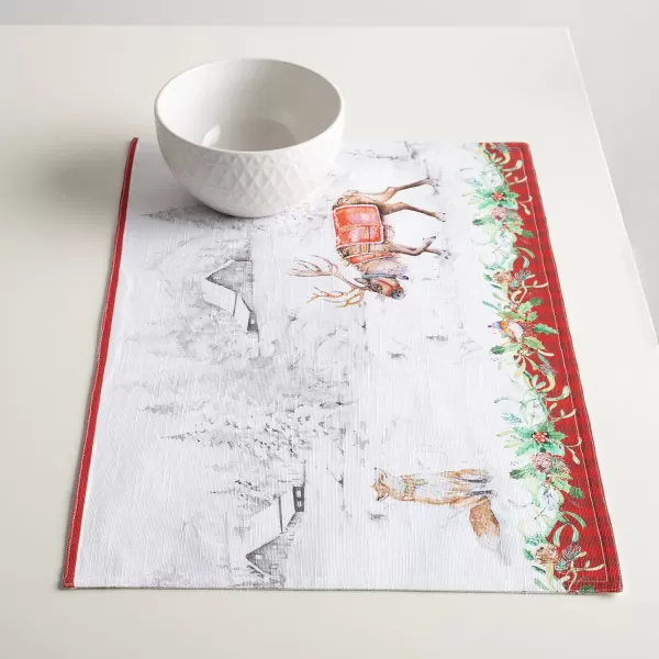 imageMaison d Hermine Placemat 100 Cotton Cloth Placemats Decorative Washable Placemats Home Kitchen Dining ampamp Camping Christmas Tradition  ThanksgivingChristmas Set of 4