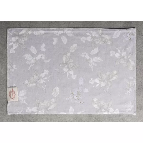 imageMaison d Hermine Placemat 100 Cotton Decorative Washable Table Cloth Placemats Dining Home Wedding Banquet Buffet Equinoxe  Grey  ThanksgivingChristmas Set of 4
