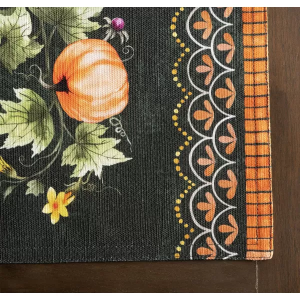 imageMaison d Hermine Placemat 100 Cotton Decorative Washable Table Placemats Dining Home Wedding Banquet Buffet Pumpkin Garden  Dark Green  ThanksgivingChristmasSet of 4