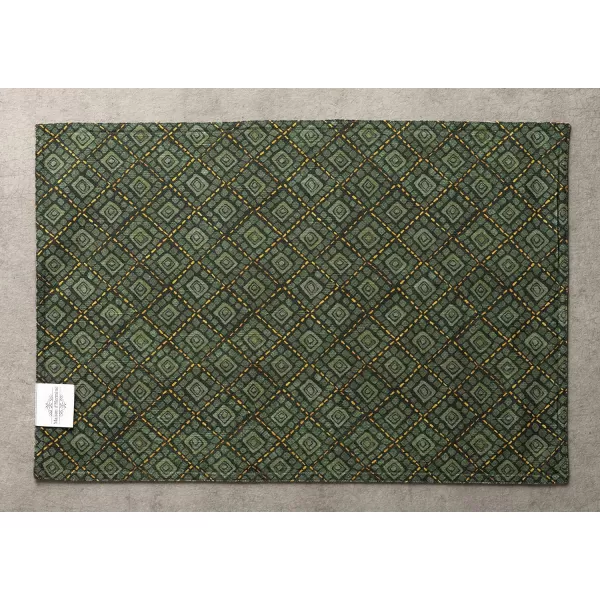 imageMaison d Hermine Placemat 100 Cotton Decorative Washable Table Placemats Dining Home Wedding Banquet Buffet Pumpkin Garden  Dark Green  ThanksgivingChristmasSet of 4