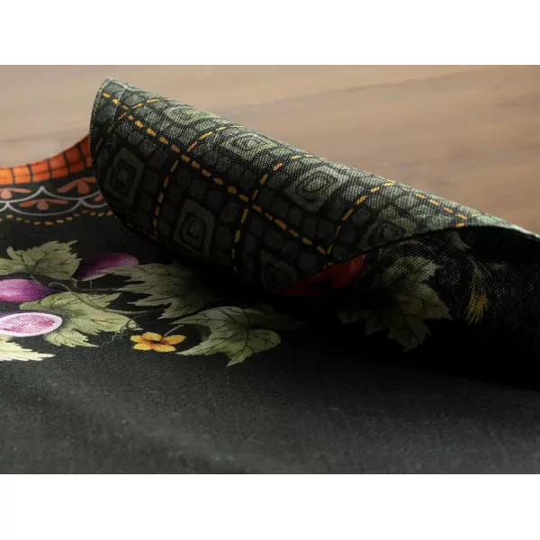 imageMaison d Hermine Placemat 100 Cotton Decorative Washable Table Placemats Dining Home Wedding Banquet Buffet Pumpkin Garden  Dark Green  ThanksgivingChristmasSet of 4