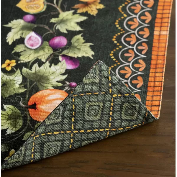 imageMaison d Hermine Placemat 100 Cotton Decorative Washable Table Placemats Dining Home Wedding Banquet Buffet Pumpkin Garden  Dark Green  ThanksgivingChristmasSet of 4