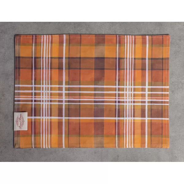 imageMaison d Hermine Placemat 100 Cotton Set of 4 Decorative Washable Cloth Place Mats Table Placemat Dining Kitchen Parties ampamp Camping Oak Leaves  ThanksgivingChristmas