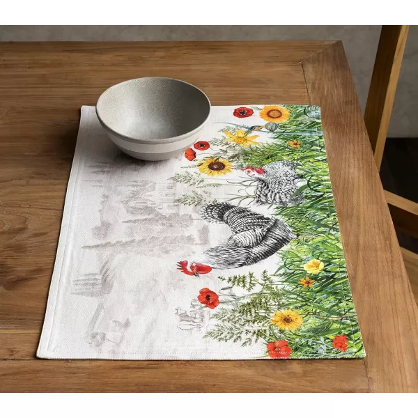 imageMaison d Hermine Placemats 100 Cotton Set of 4 Dinner Placemat Decorative Washable Cloth Placemat Dining Buffet Parties ampamp Camping Rose Garden  SpringSummer17  Basse Cour