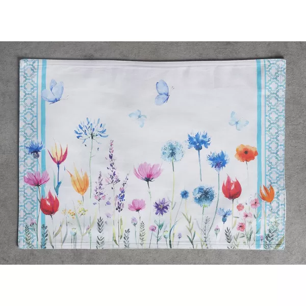 imageMaison d Hermine Placemats 100 Cotton Set of 4 Dinner Placemat Decorative Washable Cloth Placemat Dining Buffet Parties ampamp Camping Rose Garden  SpringSummer32  Flower in the Field
