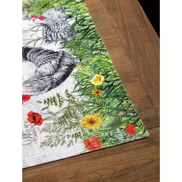 imageMaison d Hermine Placemats 100 Cotton Set of 4 Dinner Placemat Decorative Washable Cloth Placemat Dining Buffet Parties ampamp Camping Rose Garden  SpringSummer17  Basse Cour