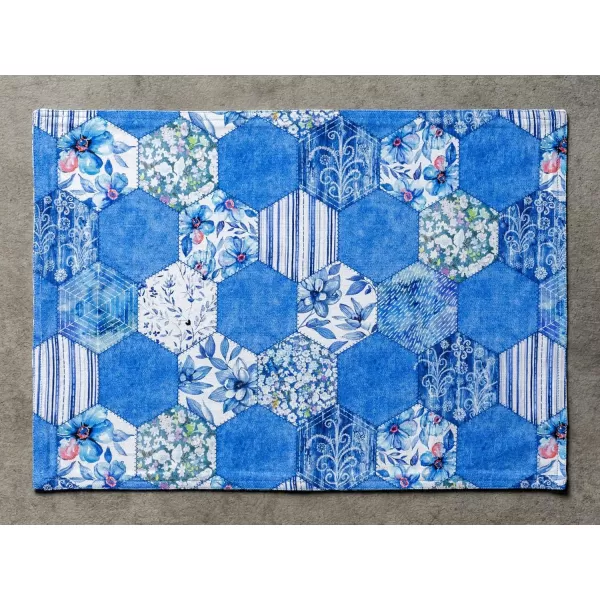 imageMaison d Hermine Placemats 100 Cotton Set of 4 Dinner Placemat Decorative Washable Cloth Placemat Dining Buffet Parties ampamp Camping Rose Garden  SpringSummer43  Summer Blues