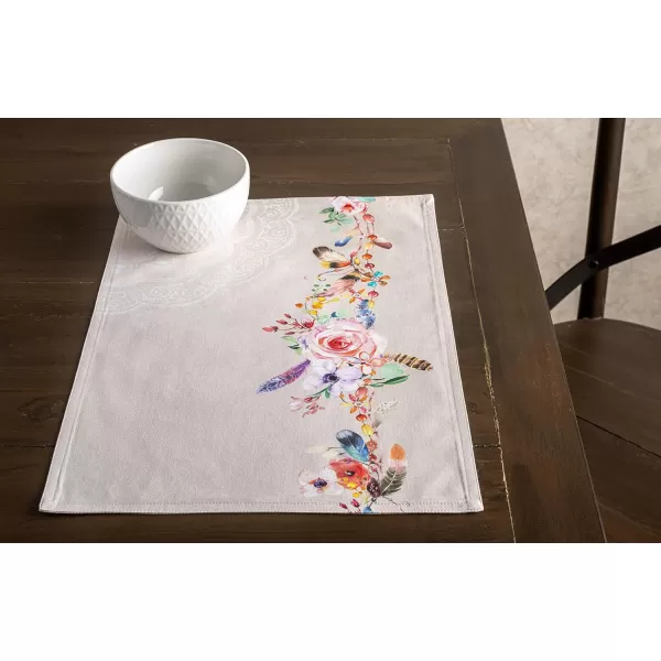 imageMaison d Hermine Placemats 100 Cotton Set of 4 Dinner Placemat Decorative Washable Cloth Placemat Dining Buffet Parties ampamp Camping Rose Garden  SpringSummer37  Ibiza  Beige