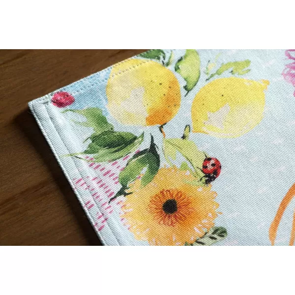 imageMaison d Hermine Placemats 100 Cotton Set of 4 Dinner Placemat Decorative Washable Cloth Placemat Dining Buffet Parties ampamp Camping Rose Garden  SpringSummer27  Jardin Dete  Mint