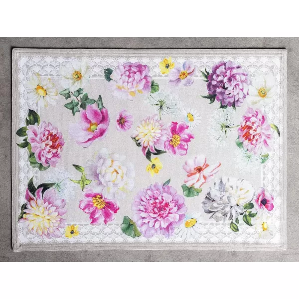 imageMaison d Hermine Placemats 100 Cotton Set of 4 Dinner Placemat Decorative Washable Cloth Placemat Dining Buffet Parties ampamp Camping Rose Garden  SpringSummer33  Pivoine