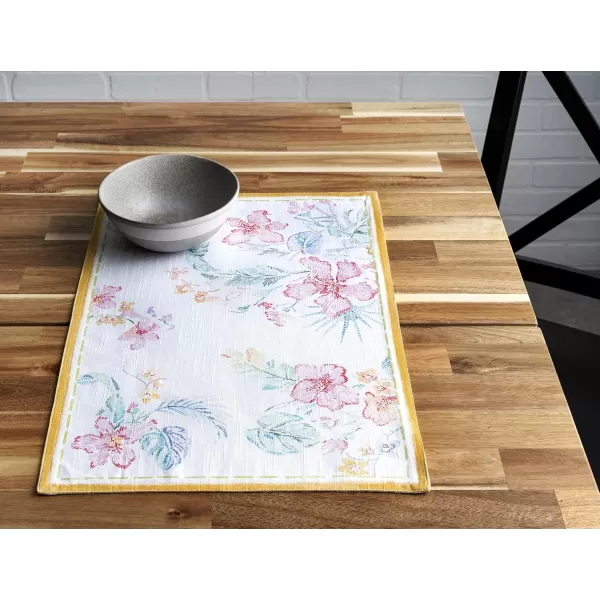imageMaison d Hermine Placemats 100 Cotton Set of 4 Dinner Placemat Decorative Washable Cloth Placemat Dining Buffet Parties ampamp Camping Rose Garden  SpringSummer41  Paradise Island