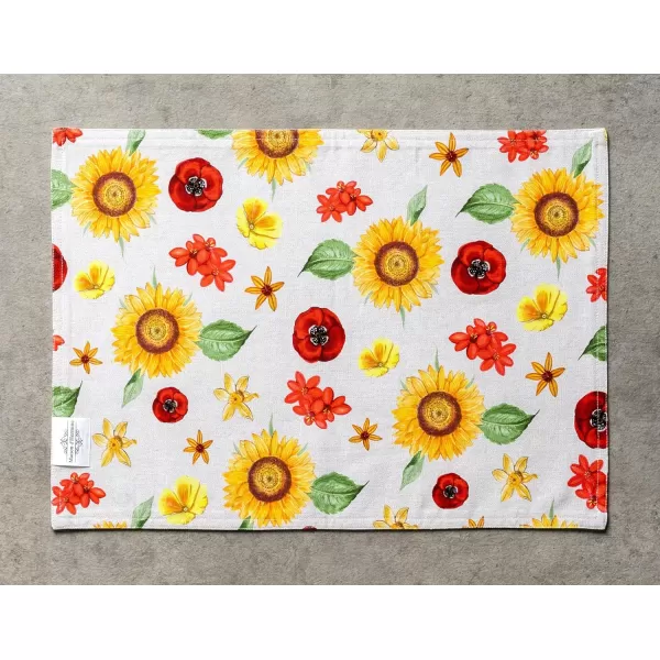 imageMaison d Hermine Placemats 100 Cotton Set of 4 Dinner Placemat Decorative Washable Cloth Placemat Dining Buffet Parties ampamp Camping Rose Garden  SpringSummer17  Basse Cour