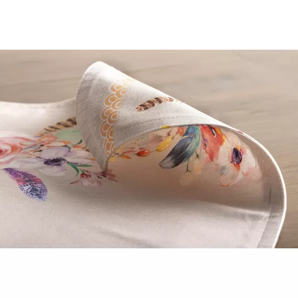 imageMaison d Hermine Placemats 100 Cotton Set of 4 Dinner Placemat Decorative Washable Cloth Placemat Dining Buffet Parties ampamp Camping Rose Garden  SpringSummer37  Ibiza  Beige