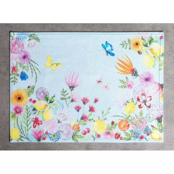 imageMaison d Hermine Placemats 100 Cotton Set of 4 Dinner Placemat Decorative Washable Cloth Placemat Dining Buffet Parties ampamp Camping Rose Garden  SpringSummer27  Jardin Dete  Mint