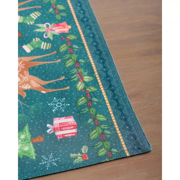 imageMaison d Hermine Placemats Set of 4 100 Cotton Decorative Washable Table Place Mat Kitchen Party Wedding Restaurant ampamp Camping Hygge Christmas  ThanksgivingChristmas