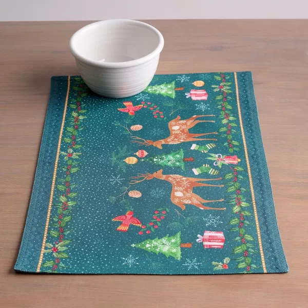 imageMaison d Hermine Placemats Set of 4 100 Cotton Decorative Washable Table Place Mat Kitchen Party Wedding Restaurant ampamp Camping Hygge Christmas  ThanksgivingChristmas
